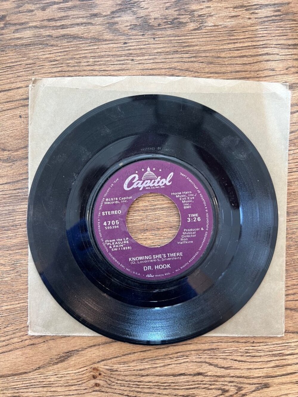 Dr. Hook - When Youre In Love With A Beautiful Woman / Knowing Shes There 45 RPM
